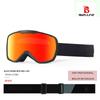 Gafas de Esquí de Nuevo Estilo para Hombre con Tarjeta Capaz Miopía Cilíndricas Campo de Visión Amplio Gafas de Esquí para Tabla Simple y Doble para Hombre y Mujer Gafas de Nieve Dobles Antivaho