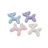 Colgante de perro globo macarrón de colores acrílico UV para llavero DIY, colgante para colgar en el coche con agujero para colgar, cuentas sueltas