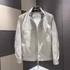 Nueva Chaqueta de Otoño para Hombre, Simple, a la Moda, con Temperamento, Diseño de Retazos, Versátil, Cuello Alto, Estilo Diseñador, Cremallera, Chaqueta Casual