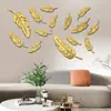 Adesivos de Parede Acrílicos Transfronteiriços Adesivos de Espelho para Sala de Estar Adesivos de Parede para Quarto Adesivos de Parede para Escritório Adesivos de Pena Moda Criativa para Casa