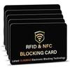 En Stock Bloqueador de Señal de Tarjeta NFC Antirrobo para Tarjetas Bancarias y Tarjetas de Identificación para Prevenir Fugas de Información Tarjeta Bloqueadora RFID