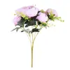 Flores Artificiales, Peonías de 7 Cabezas, Pequeño Ramo de Peonías Estilo Europeo, Ramos de Boda, Flores de Mesa para Hotel, Flores de Seda, Fabricante de Flores Artificiales