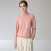 Elegante e versátil! Suéter feminino de gola alta em cashmere, estilo solto e casual, top de manga longa macio para usar como base