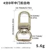4mm 13mm Fecho central de cauda em forma de D liga de zinco acessórios para bolsa corrente de chaveiro ferragens metálicas para bolsa fecho de gancho pequeno