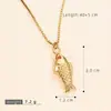 Colar Feminino com Pingente de Peixe em Aço Inoxidável Mais Vendido da Amazon, Moda Personalizada, Corrente de Clavícula Feminina Elegante e Exquisite