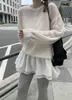 Tallas actualizadas disponibles: Chic coreano otoño nuevo estilo coreano dulce cuello redondo manga larga top de punto para mujer