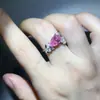 Anillo de Plata S925 con Moissanita de Color de 3.7 Quilates en Forma de Gota de Agua y Cruz Anillo de Moissanita de Color Irregular para Mujer Transfronterizo Venta al por Mayor