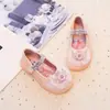 Zapatos de Princesa para Niñas 2025 Otoño Nuevos Estilo Coreano Lazo Niñas Suela Blanda Zapatos Individuales Zapatos de Cuero Cristal para Niños