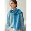 Bufanda 100% cachemira pura, suave y amigable con la piel, para mujer, diseño calado, calentador de cuello tejido cálido para invierno, bufanda grande para protección del cuello y los hombros