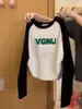 2025 Otoño Temprano Nuevo Estilo Otoño/Invierno Camiseta de Manga Larga Raglán para Mujer Capa Interior Capa Base Ajustada Top para Mostrar