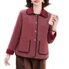 Elegante y estiloso abrigo de primavera y otoño para madres, nuevo modelo 2026, cárdigan de punto para mujeres de mediana edad y mayores