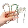 Grampo de Cabelo em Formato de Coque em U Estilo Chinês Novo, Presilha de Cabelo Simples e Moderna em Formato de U para Mulheres, Grampo de Cabelo para Penteados Coques na Nuca, Acessório de Cabelo