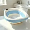 Lavabo plegable Sanrio para uso doméstico, adecuado para que niños y bebés se laven la cara y los pies, portátil y colgable, lindo lavabo de plástico con dibujos animados