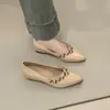 2026 Novos Sapatos de Salto Anabela Bico Fino com Strass Estilo Francês para Mulheres, Sapatos de Salto Baixo Oculto com Boca Rasa, Sapatos Macios para o Dia a Dia para Mulheres