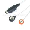 Cabo de Fisioterapia Montado 6 Pinos Mini Din para Eletrodo 4.0 Fêmea com Fivela, Fio Condutor de Microcorrente de Média e Baixa Frequência