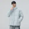 Chamarra Ligera de Plumas con Cuello Alto para Hombre, Nueva Marca Trendy de Invierno Casual Engrosada Cálida Resistente al Frío Impermeable Abrigo de Plumas de Pato para Hombre