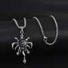 Collar Hip-Hop de Acero de Titanio Europeo y Americano para Hombre Marca de Moda Personalidad Callejera Marca Militar Colgante de Celebridad de Internet Cadena Larga para Suéter Joyería de Aleación