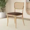 Sillas de Comedor de Ratán de Segunda Mano, Sillas para Restaurantes de Comida Rápida, Sillas con Respaldo de Hierro Forjado para Uso Doméstico, Sillas con Respaldo para Cafeterías y Hoteles