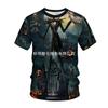 Camiseta para Hombre, Ropa Y2K, Cómics, Camiseta de Halloween, Gris