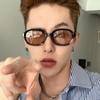 Gafas de sol retro de marca de moda para hombres, mujeres, celebridades de Internet, estilo hip-hop, estilo europeo y americano, para fotografía callejera