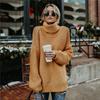 Suéter de Punto de Cuello Alto de Invierno 2026 Nuevo Estilo Europeo y Americano para Mujer, Longitud Media, Venta Caliente de Comercio Exterior de Amazon