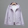 Chaqueta Chaqueta para Mujer Primavera y Otoño Estilo Coreano 2025 Holgada Talla Grande Corta Nueva Chaqueta Casual Chaqueta con Capucha a Prueba de Viento