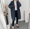 Suéter para Mujer Estilo Nuevo 2026 Otoño e Invierno de Longitud Media Versátil Holgado Ropa Exterior Cardigan Grueso de Punto Chaqueta para Mujer