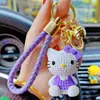 Chaveiro de resina de desenho animado Long Chuang gato KT feminino fofo criativo requintado chaveiro de carro pingente de bolsa atacado