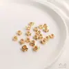 Chapado en Oro de 14K Color Oro Real Conserva el Color Perforado Accesorios de Joyería de Peces Pulsera con Forma de Pez Pequeño Separadores de Perlas Perla Suelta Colgante Joyería de Hilo DIY