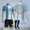 2026-27 Edición Especial Número 10 Messi Edición Conmemorativa de Retiro Camiseta Argentina Kit de Local Conjunto para Niños Uniforme de Fútbol