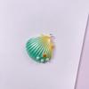 Serie Océano Fantasía Color Mágico Concha Estrella de Mar Resina Funda para Teléfono Accesorios para el Cabello DIY Llavero Colgante Pequeño