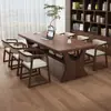 Escritorio grande de nogal sudamericano, adecuado para uso en la sala de estar, escritorio de estudio de madera maciza, escritorio de escritura, escritorio para oficina en casa, escritorio para computadora y silla