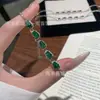 Venta al por mayor del fabricante Material natural peligroso Pulsera de calabaza de jade verde Yang Incrustada con plata S925 Nuevo diseño chino