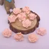 Venta caliente 15mm accesorios de flor de arcilla blanda hechos a mano flor de rosa pequeña de resina material para hacer pulsera collar joyería pequeña