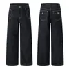 Muxi Ropa de Moda Streetwear Retro Diseño Original de Mezclilla Pantalones de Mezclilla de Corte A Versátiles Sueltos de Pierna Recta para Hombre