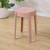 Moda Escandinava Taburete Redondo Plástico Engrosado Taburete para Adultos Apilable Banco para Mesa de Comedor Silla para el Hogar Taburete de Repuesto Taburete Alto