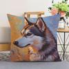Estilo Pintura al Óleo Almohada Animal Sofá Almohada Sala de Estar Cama Respaldo Siesta Oficina Cojín Respaldo Cubierta Cojín Lumbar para Coche