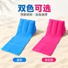 Cojín Triangular Inflable de PVC con Respaldo Afelpado para Camping al Aire Libre y Uso en la Playa, Cojín de Playa Inflable para Comercio Transfronterizo