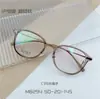 Armazón de gafas redondo grande de semi-titanio ultraligero para hombre y mujer armazón de gafas simple armazón de gafas de TR color verde olivo M8294