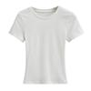 YPFF - Camiseta deportiva de manga corta con cuello redondo para mujer, estilo deportivo para correr, de verano, estilo corto, ajustado y elástico
