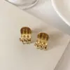 Pinza Pequeña de Garra Estilo Princesa con Acabado de Lujo, Mini Pinza de Pelo Esponjosa para Flequillo, Pasador Lateral Metálico, Pequeño Accesorio para el Cabello