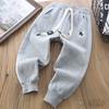 Pantalones para niño Primavera y Otoño Ropa Exterior Holgados Casuales Niños Medianos y Grandes Pantalones Deportivos Otoño e Invierno con forro polar Pantalones para niños