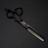 Tijeras de Peluquería Platino Tijeras para Flequillo Volador Tijeras Dentales Tijeras para Cabello Tijeras de Belleza Peluquería Negro Tijera Plana Entresacado