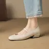 Zapatos Mary Jane Estilo Francés 2026 Nuevos Zapatos Profesionales de Tacón Bajo con Correas, Mocasines Elegantes para Sociales, Tallas 33-43