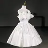 Nuevo Vestido Blanco Corto 2026 para Mujeres Petites para Banquetes, Compromisos, Actuaciones en Escenario y Anfitrionas de Eventos, Corte Ajustado
