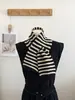 Detalle Sencillo Estilo Coreano Tira Ins Rayas Cruzadas Persona Perezosa Bloque de Color Bufanda Mujer 2026 Nuevo Versátil Calentador de Cuello