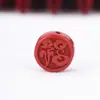 Cinnabar de Alto Teor Pingente de Segurança Palavra Fu Contas Acessórios DIY Estilo Étnico Joias Pulseira Colar Chaveiro Atacado
