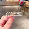 Pinza de Pico de Pato con Lazo de Pedrería de Diseño Nicho Estilo Coreano 2024 Nuevo Pasador Elegante de Gama Alta de Una Palabra Verano