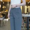 Pantalones Casuales de Seda de Hielo para Hombre, Pantalones Delgados Elásticos Rectos Ajustados de Verano, Nuevo Modelo 2025, Pantalones Frescos y Transpirables para Hombre para el Verano