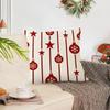 Funda de Almohada Navideña Árbol de Navidad Rojo Copo de Nieve Estampada Funda de Almohada Decorativa para Sofá Navideño Venta al por Mayor